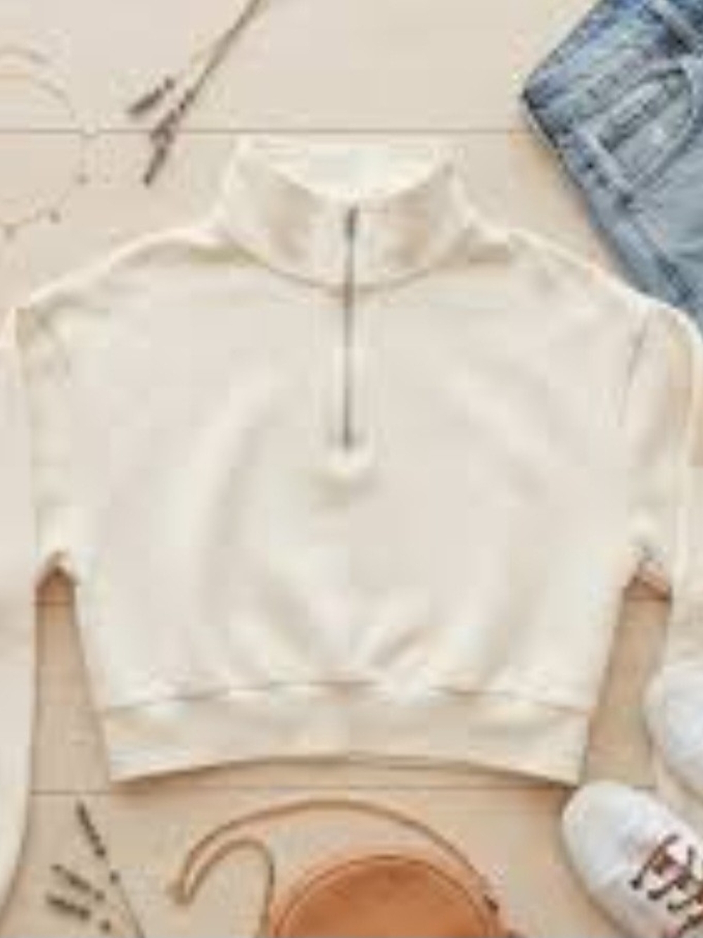 TNA Cozy Perfect Quarter-Zip Sweater- Aritzia